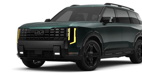 Left facing Telluride HEV X-Line SX Prestige trim vehicle image in Terrain Brown