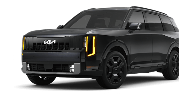 Left facing Telluride SXP AWD trim vehicle image in Wolf Gray.