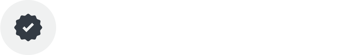 An icon of a checkmark in a fancy circular shape.